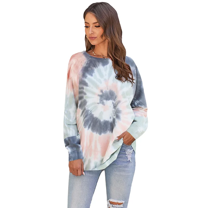 High Quality Long Sleeve Women Hoodie Spring Casual Irregular Round Neck Blouse Womens Tie Dye Sweatshirt, 4 colors
High Quality Long Sleeve Women Hoodie Spring Casual Irregular Round Neck Blouse Womens Tie Dye Sweatshirt, 4 colors