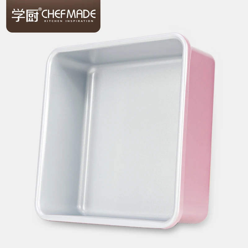 CHEFMADE 8Inch High Capacity Carbon Steel Non-Stick Bakeware Square Cake Pan Baking Mold, Rose gold
CHEFMADE 8Inch High Capacity Carbon Steel Non-Stick Bakeware Square Cake Pan Baking Mold, Rose gold
