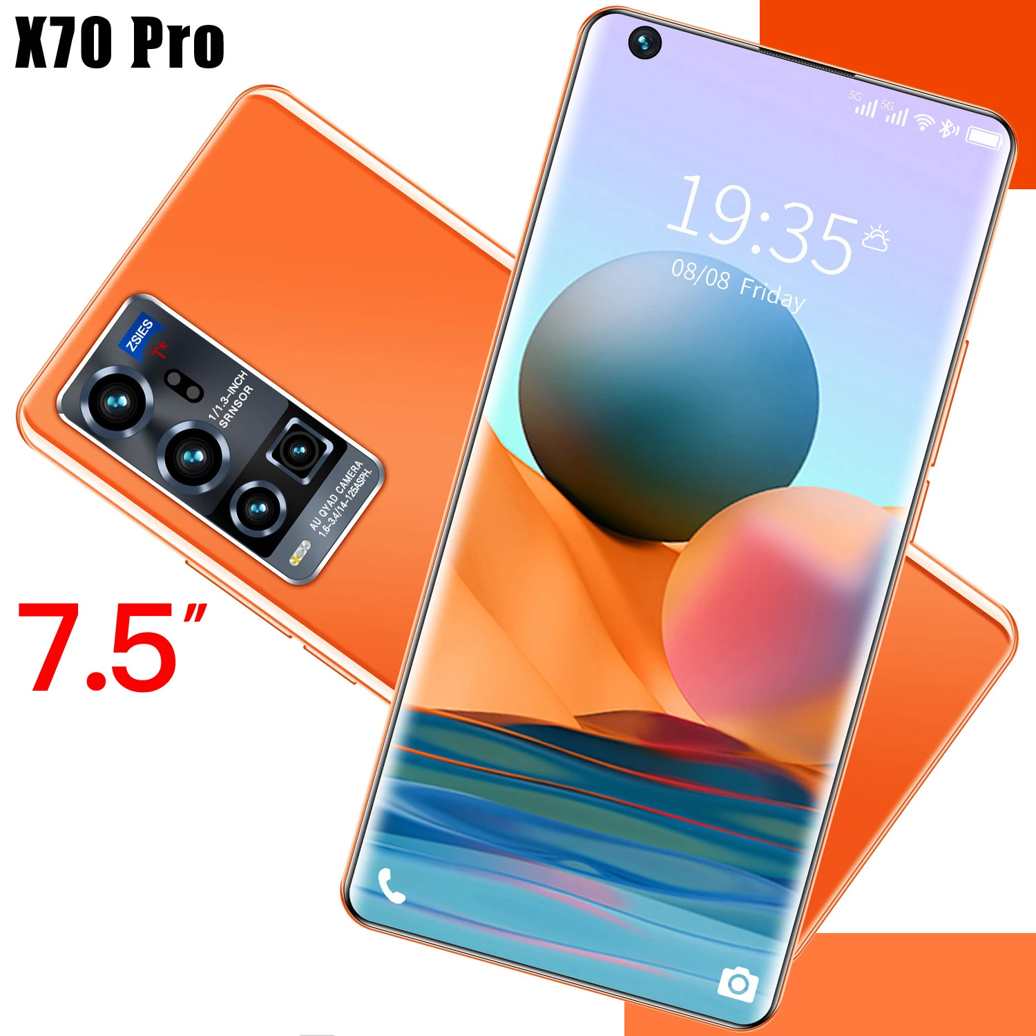 Cheap mobile phone x70pro orange 7.5inch 24 + 48mp front and rear HD photography smart phone Android
Cheap mobile phone x70pro orange 7.5inch 24 + 48mp front and rear HD photography smart phone Android