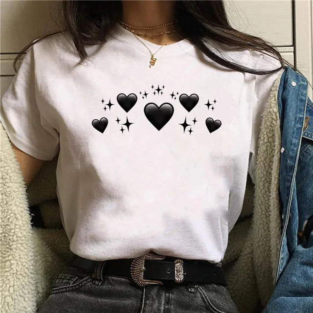 2021 Short-sleeved Ladies Cartoon Love Flower Print Short-sleeved Shirt T-shirt Casual And Comfortable Shirts, Picture color
2021 Short-sleeved Ladies Cartoon Love Flower Print Short-sleeved Shirt T-shirt Casual And Comfortable Shirts, Picture color