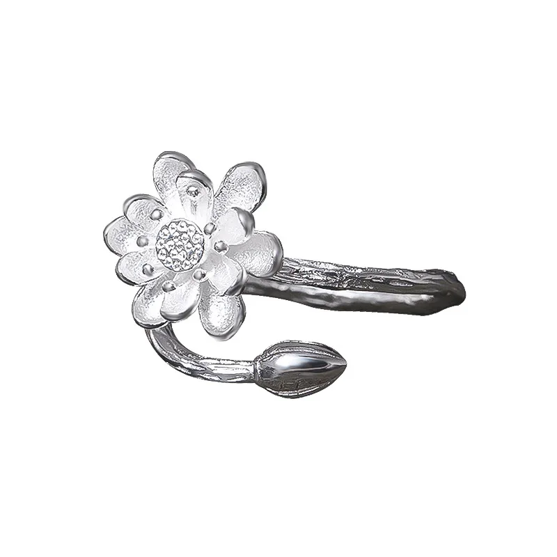 High Quality Gold Silver Color Flower 925 Silver Rings Jewelry 
High Quality Gold Silver Color Flower 925 Silver Rings Jewelry