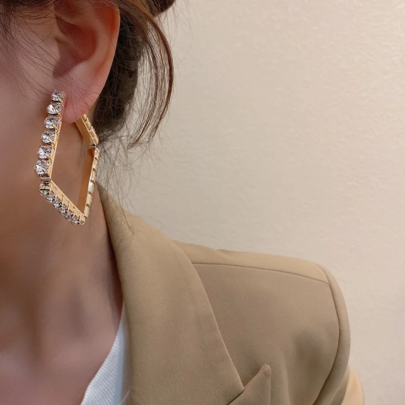 Stylish S925 Silver Post Full Diamond Geometric Square Earrings Crystal Rhinestone Square Earrings, Picture shows/custom color
Stylish S925 Silver Post Full Diamond Geometric Square Earrings Crystal Rhinestone Square Earrings, Picture shows/custom color