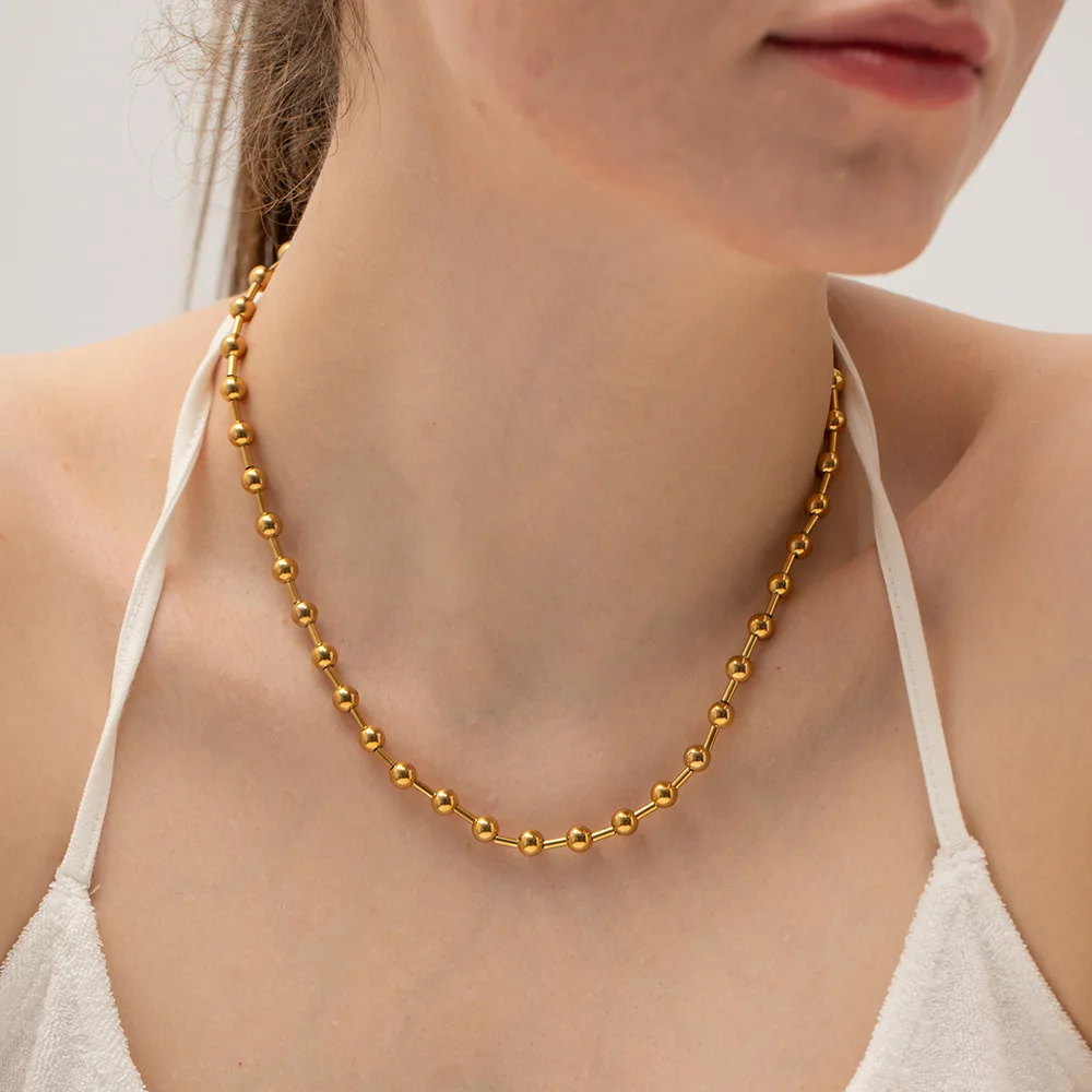 Fashion Jewelry Italian Charm wholesale Designer Gold Plated Metal Ball Stainless Steel Necklaces
Fashion Jewelry Italian Charm wholesale Designer Gold Plated Metal Ball Stainless Steel Necklaces