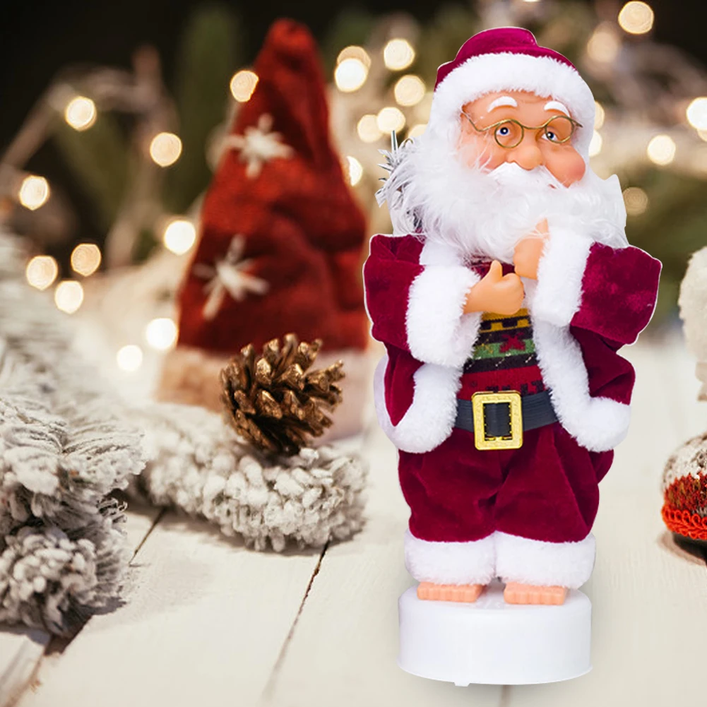 santa claus shape music dolls funny toy ornaments christmas