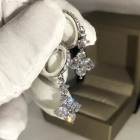 Luxury Jewelry Fashion Princess Cut White Zircon Color long Ear Earrings wedding Party tassel Earrings Gifts
Luxury Jewelry Fashion Princess Cut White Zircon Color long Ear Earrings wedding Party tassel Earrings Gifts