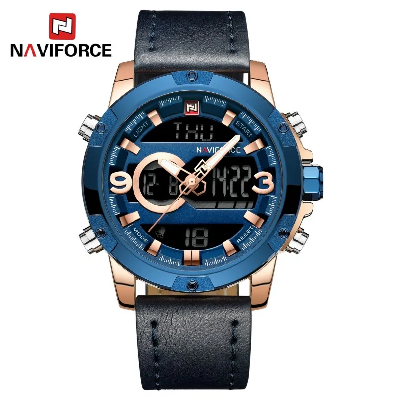 Naviforce 9097 Hot Style Quartz Electronic Watch Waterproof Belt Watch Sport Men's Watch Two Movements
Naviforce 9097 Hot Style Quartz Electronic Watch Waterproof Belt Watch Sport Men's Watch Two Movements