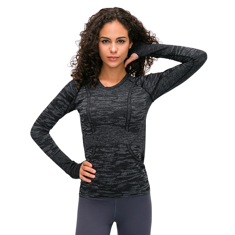 Ladies Long Sleeve Round Neck Sports T-shirt Running Fitness Top Slim Breathable Yoga Long Sleeve, Customized colors
Ladies Long Sleeve Round Neck Sports T-shirt Running Fitness Top Slim Breathable Yoga Long Sleeve, Customized colors