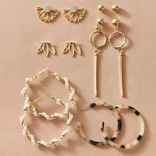 NEW Fashion Jewelry Boho Shell Pearl Gold Acrylic Flower Drop Earrings Set Circle For Women, Gold plated
NEW Fashion Jewelry Boho Shell Pearl Gold Acrylic Flower Drop Earrings Set Circle For Women, Gold plated