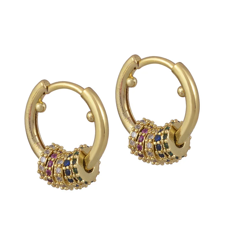 Luxury Real Gold Plating Multi Color Cubic Zircon Circle Hoop Earrings Colorful Micro Pave CZ Earrings
Luxury Real Gold Plating Multi Color Cubic Zircon Circle Hoop Earrings Colorful Micro Pave CZ Earrings