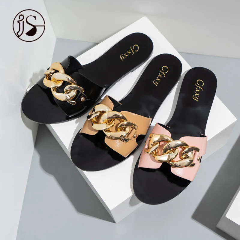 Casual Flat Slippers 2021 Fashion women slides Hot selling slides Fashion New Metal Chain Slipper Fashion Slipper, Picture
Casual Flat Slippers 2021 Fashion women slides Hot selling slides Fashion New Metal Chain Slipper Fashion Slipper, Picture