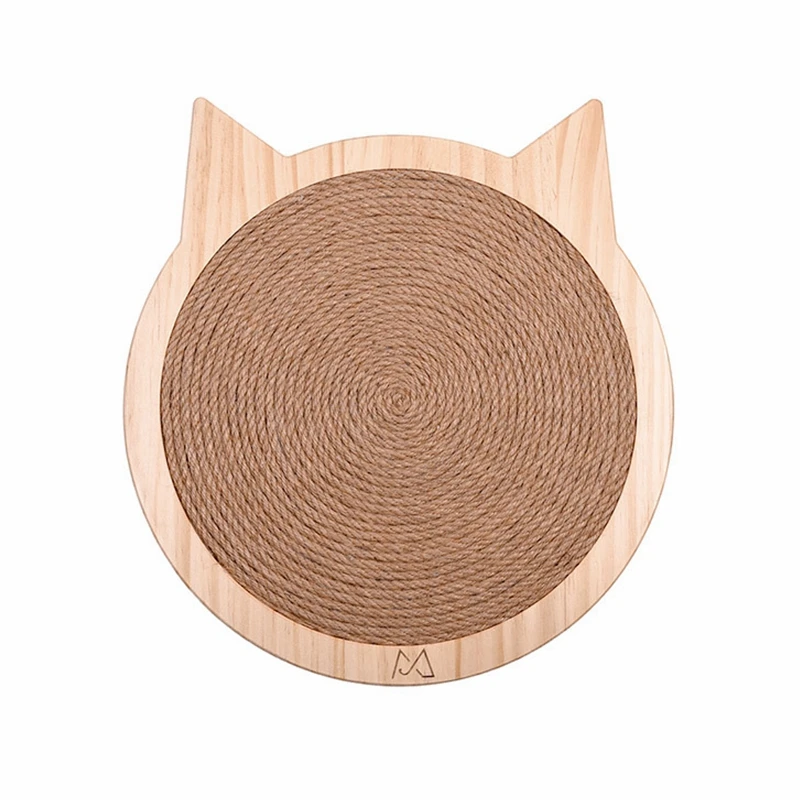 

Wholesale Solid Wood Sisal Cat Scratcher Solid Wood Cat Scratching Plate Claw Sisal Grasping Pad Suction Cup Wall Cat Scratcher