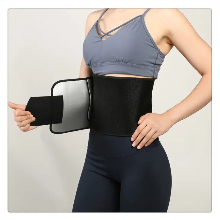 Women Workout Sport Sauna Wrap Pocket Silver Ions Waist Sweat Belt Original Tummy Waist Trimmer Exercise Soft Sweat Slim Belt, Black
Women Workout Sport Sauna Wrap Pocket Silver Ions Waist Sweat Belt Original Tummy Waist Trimmer Exercise Soft Sweat Slim Belt, Black