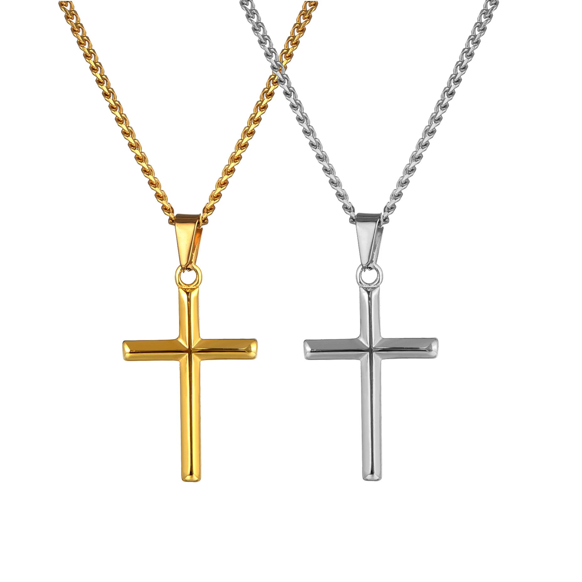 Factory Price 18k Gold Cross Pendant Necklace Stainless Steel Waterproof Gold Plated Jewelry Cuban Chain Sideways Cross Necklace
Factory Price 18k Gold Cross Pendant Necklace Stainless Steel Waterproof Gold Plated Jewelry Cuban Chain Sideways Cross Necklace