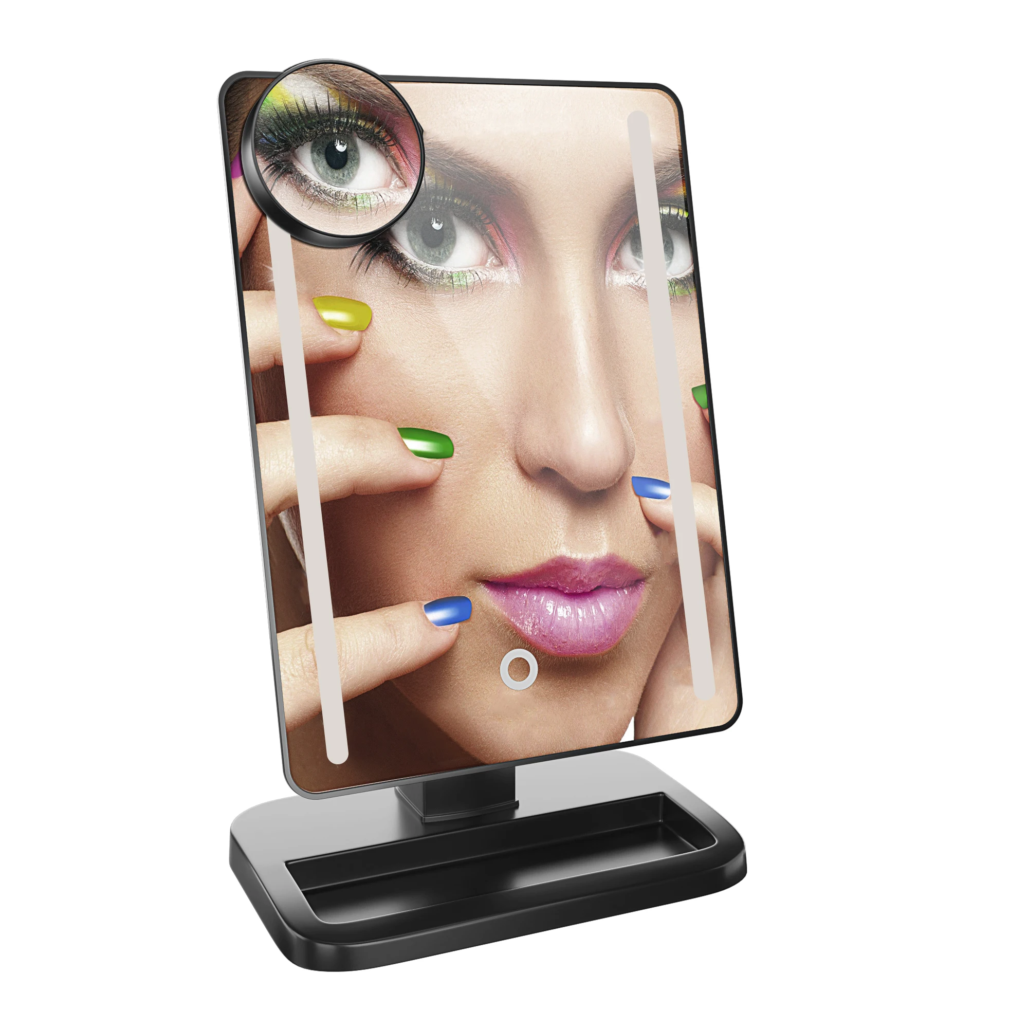 HANSONG LED Touch Screen Makeup Mirrors with Speaker Cosmetic USB Cable Plastic Mirror in the bedroom, Black,white,rose gold
HANSONG LED Touch Screen Makeup Mirrors with Speaker Cosmetic USB Cable Plastic Mirror in the bedroom, Black,white,rose gold