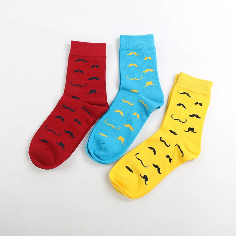 Wholesale high quality happy funny beard mens crew cotton dress socks, Yellow, red, sky blue
Wholesale high quality happy funny beard mens crew cotton dress socks, Yellow, red, sky blue