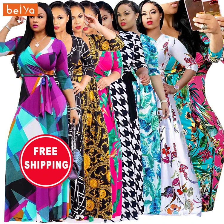 Amazon Hot Sale Spring Summer Autumn Sexy V Neck Exquisitely Printed Plus Size Floor Length Dress For Women, Picture color
Amazon Hot Sale Spring Summer Autumn Sexy V Neck Exquisitely Printed Plus Size Floor Length Dress For Women, Picture color