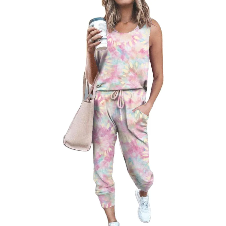 2021 Spring Cotton Loose Print Sleeveless Tracksuit Two Piece Set Jogging Casual Home Wear Outfit Woman Sweatsuit
2021 Spring Cotton Loose Print Sleeveless Tracksuit Two Piece Set Jogging Casual Home Wear Outfit Woman Sweatsuit
