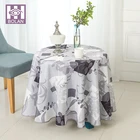 Factory provide TCP81 Fancy christmas table cloth printed