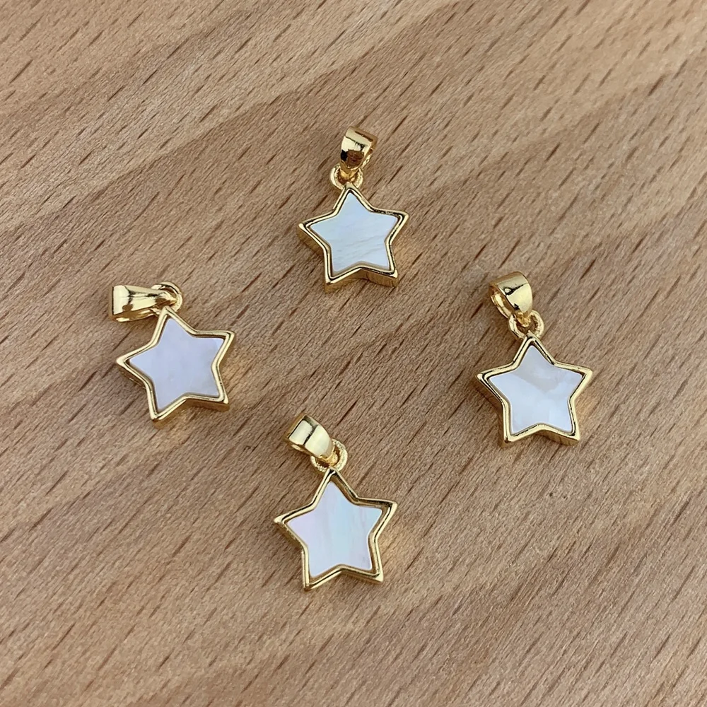 Fashion simple white shellfish plated gold star charms pendant for diy jewelry making necklace bracelet
Fashion simple white shellfish plated gold star charms pendant for diy jewelry making necklace bracelet