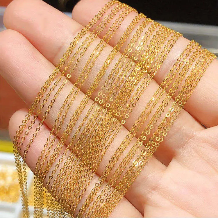 SC Factory Wholesale S925 Sterling Silver Chains All-matched Minimalist Genuine 18K Gold Plated O Chain Necklace for Women
SC Factory Wholesale S925 Sterling Silver Chains All-matched Minimalist Genuine 18K Gold Plated O Chain Necklace for Women