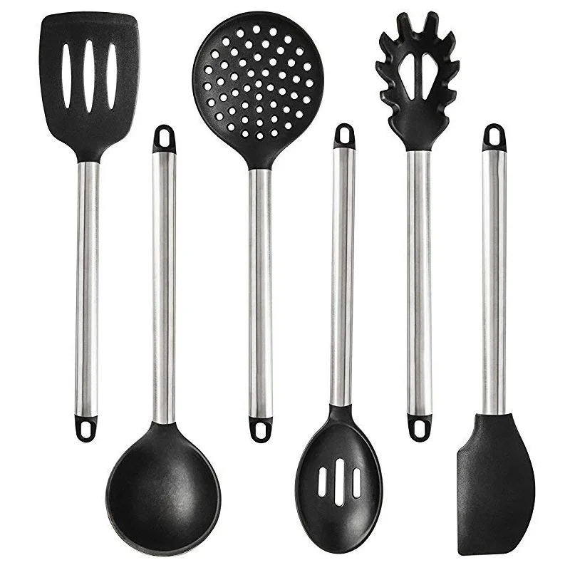 Wholesale Kitchen Cooking Tools Utensil SkimmerSpatula Pasta Sever Ladle Slotted Turner Set 8, Black, gray
Wholesale Kitchen Cooking Tools Utensil SkimmerSpatula Pasta Sever Ladle Slotted Turner Set 8, Black, gray