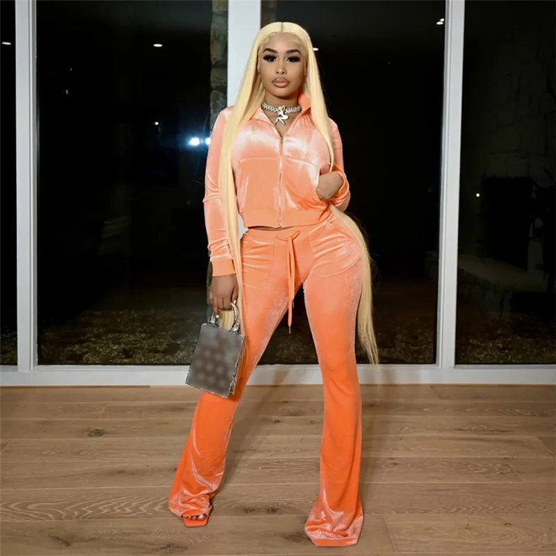 Custom logo new fall women velvet 2 piece long sleeve zipper pocket straight pants gym fitness joggers suits set, As picture
Custom logo new fall women velvet 2 piece long sleeve zipper pocket straight pants gym fitness joggers suits set, As picture