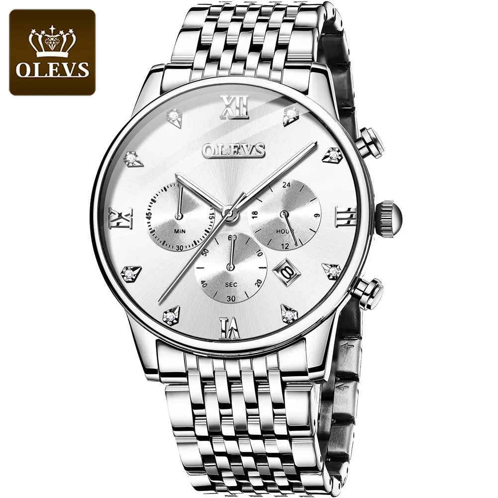 OLEVS brand watch business sports fashion style quartz core watch stainless steel waterproof real three-eye men's watch
OLEVS brand watch business sports fashion style quartz core watch stainless steel waterproof real three-eye men's watch