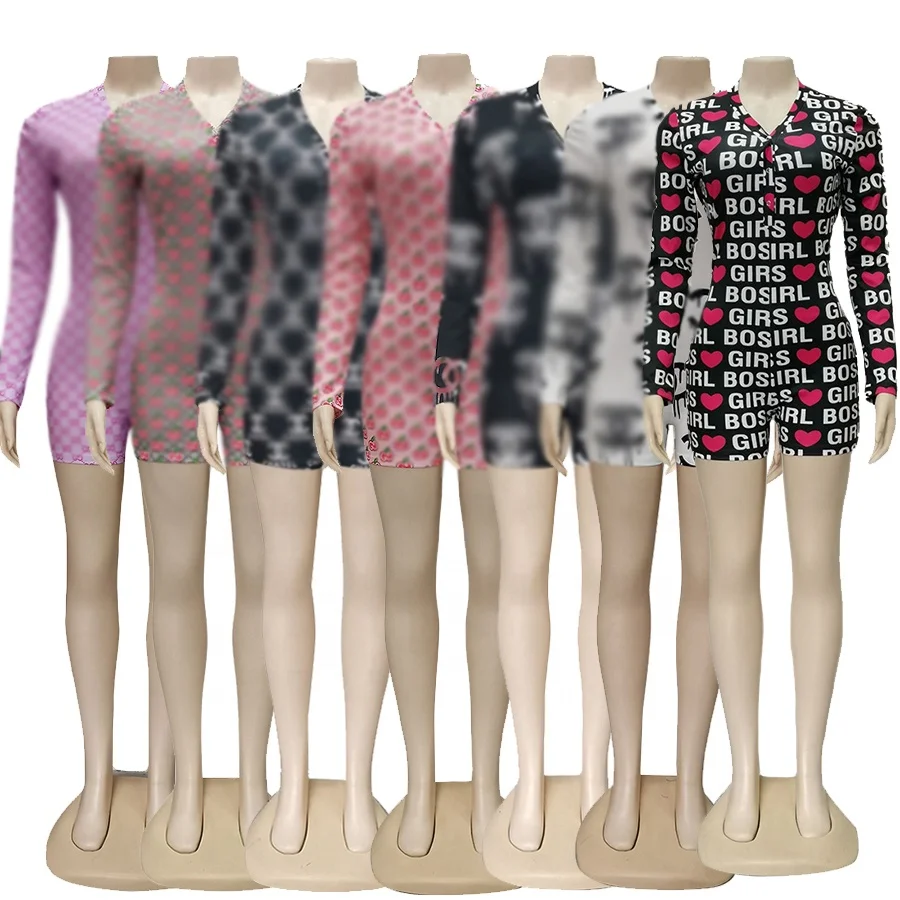 2021 Sexy V-Neck Printed Woman Pyjamas,Long Sleeve Sleepwear Adult Short Onesies,Fashion Designer Onesies Pajamas
2021 Sexy V-Neck Printed Woman Pyjamas,Long Sleeve Sleepwear Adult Short Onesies,Fashion Designer Onesies Pajamas
