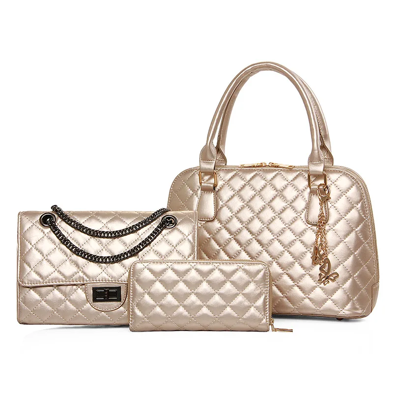 Quilted PU Leather Women Tote 3 PCS Bags Set Purse and Handbags Crossbody Ladies Hand Bags, As photos or customizable
Quilted PU Leather Women Tote 3 PCS Bags Set Purse and Handbags Crossbody Ladies Hand Bags, As photos or customizable