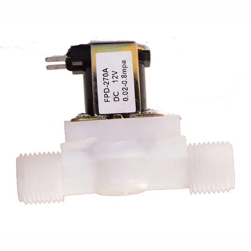 

1PC Plastic 12V 24V 220V Electric Magnetic Water Control Valve Solenoid Valve Switch Normally Closed 1/2'', As picture
