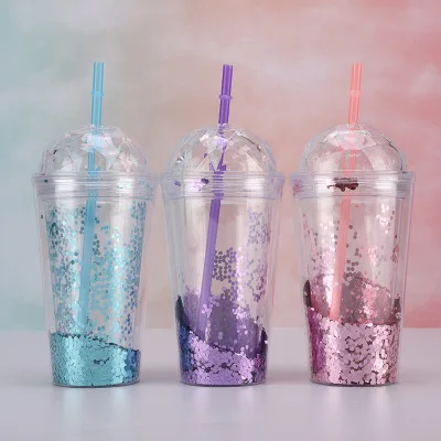 Wholesale printing logo plastic bottle creative cute sequined plastic bottle with straw, As picture
Wholesale printing logo plastic bottle creative cute sequined plastic bottle with straw, As picture
