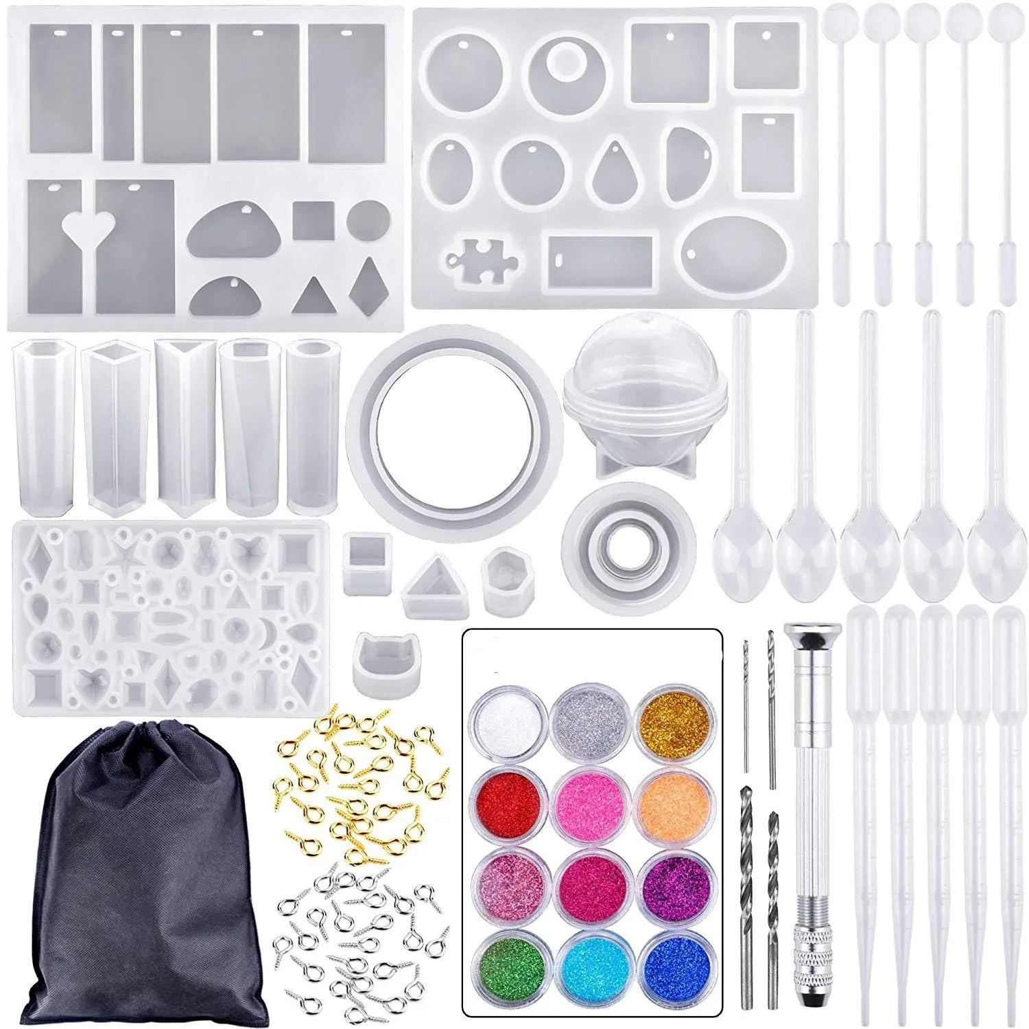 Non-stick Reusable Bangle Pendant Crafting DIY Crystal Glue Jewelry Mold Set, Clear
Non-stick Reusable Bangle Pendant Crafting DIY Crystal Glue Jewelry Mold Set, Clear