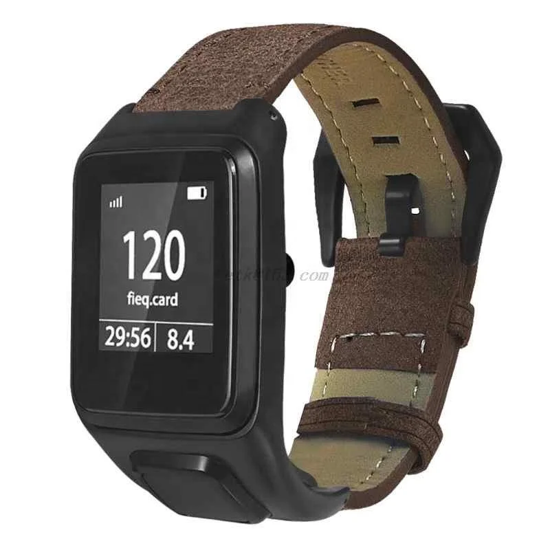 Replaced Genuine Leather Wrist Strap Metal Clasp Buckle Watchband Bracelet for TomTom Runner 2 3/Spark 3 Cardio/Music/Adventurer
Replaced Genuine Leather Wrist Strap Metal Clasp Buckle Watchband Bracelet for TomTom Runner 2 3/Spark 3 Cardio/Music/Adventurer