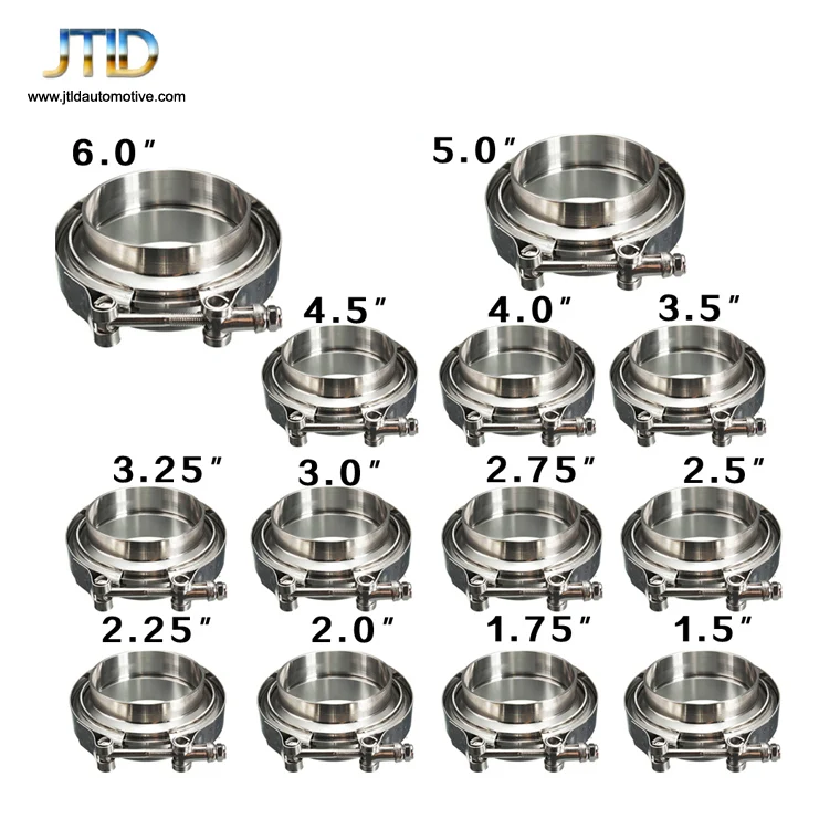 Factory Directly 304 Stainless Steel Exhaust Quick Release V Band Clamp Kits with Male and Female Flange
Factory Directly 304 Stainless Steel Exhaust Quick Release V Band Clamp Kits with Male and Female Flange