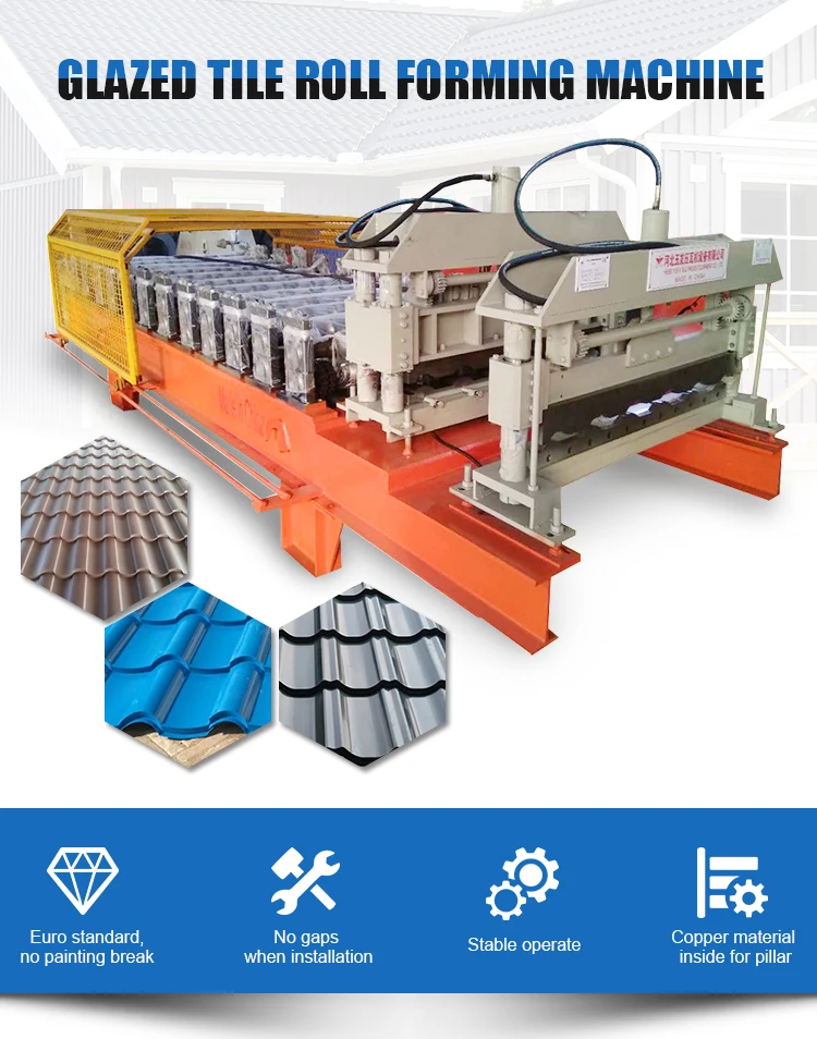 High standard and fast speed Indonesia metal roof tile machine