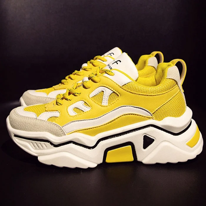 Fashion Cheap Casual Shoes Female Sport Walking Shoes For Girls Women Running Shoes Sneakers, Yellow off-white
Fashion Cheap Casual Shoes Female Sport Walking Shoes For Girls Women Running Shoes Sneakers, Yellow off-white