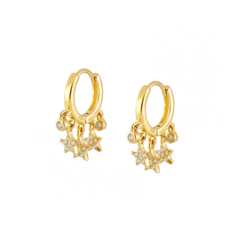 ROXI Fashion Gift 18K Gold Plated 925 Sterling Silver Star Pendant CZ Hoop Earrings For Women
ROXI Fashion Gift 18K Gold Plated 925 Sterling Silver Star Pendant CZ Hoop Earrings For Women