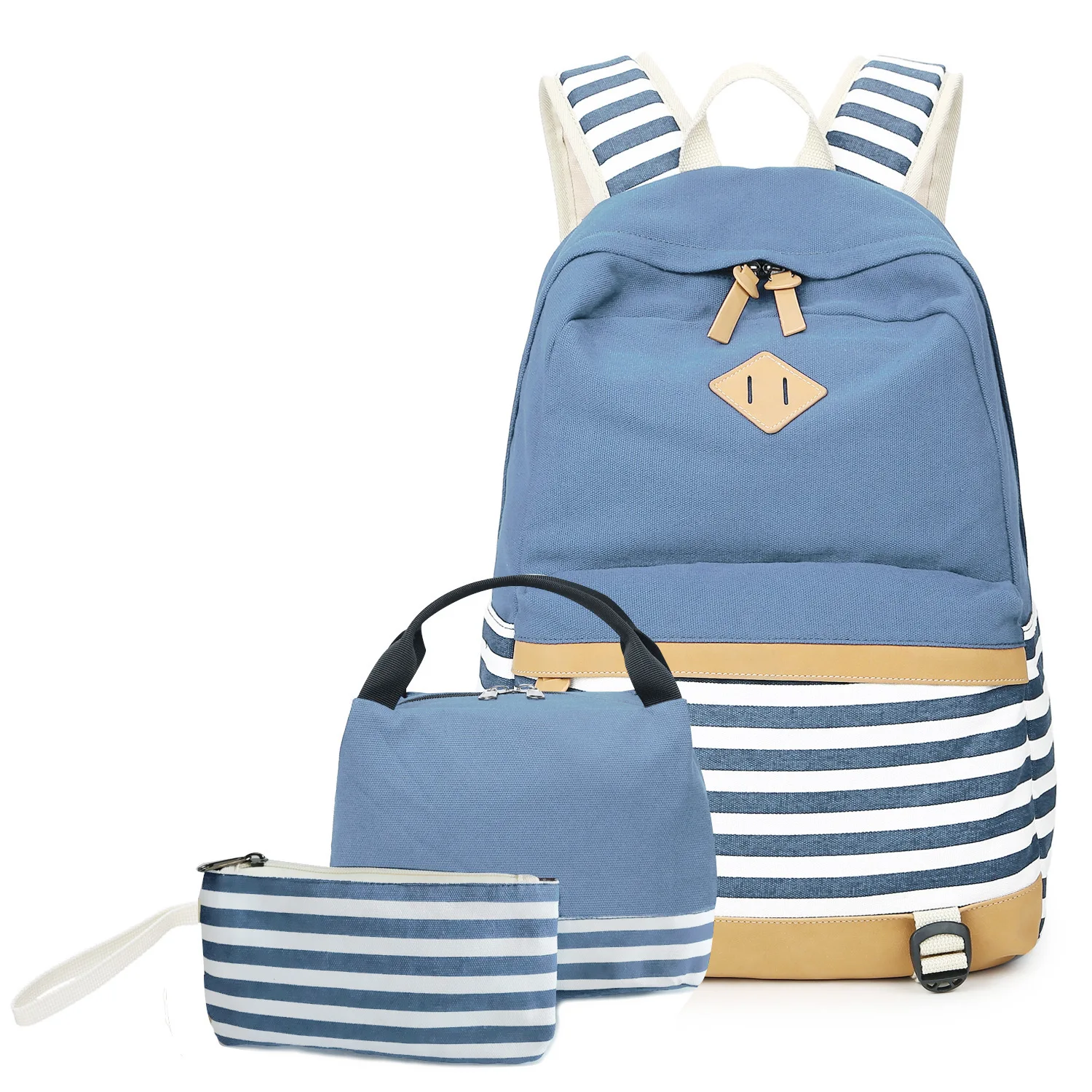 SB108 Navy Striped Black Canvas Insulated Lunch Bag Pen Case Good Quality Day Backpacks School Bags Kids, Multi color
SB108 Navy Striped Black Canvas Insulated Lunch Bag Pen Case Good Quality Day Backpacks School Bags Kids, Multi color