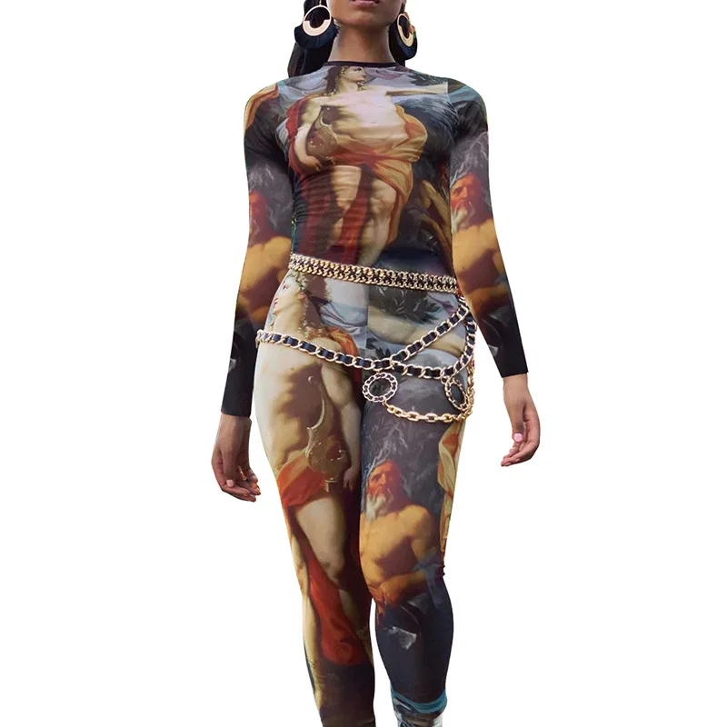 Pattern Printed one piece Bodycon Jumpsuit Women Autumn Turtleneck Skinny Stretchy Casual Streetwear Female Sporty Activewear
Pattern Printed one piece Bodycon Jumpsuit Women Autumn Turtleneck Skinny Stretchy Casual Streetwear Female Sporty Activewear