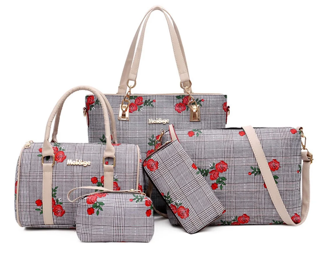 Vagen Leather Flower Pattern Women Handbags Wallet Tote Bag Shoulder Bag Top Handle Satchel Purse Set 5pcs
Vagen Leather Flower Pattern Women Handbags Wallet Tote Bag Shoulder Bag Top Handle Satchel Purse Set 5pcs