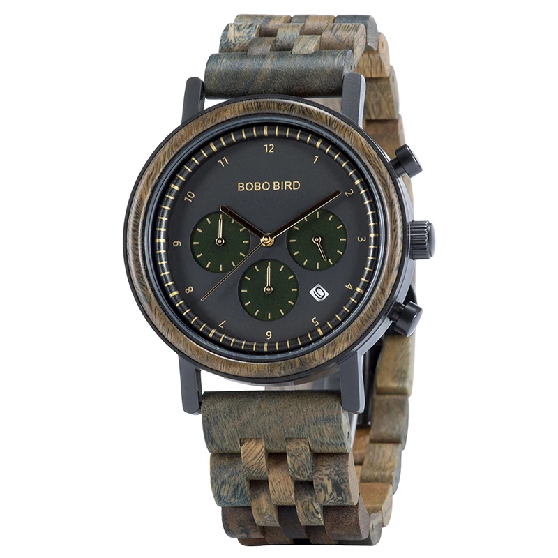 BOBO BIRD Newest Luxury Brand Wood Watch Men Multi-function Relogio Masculino Customized Watch
BOBO BIRD Newest Luxury Brand Wood Watch Men Multi-function Relogio Masculino Customized Watch