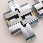 95mm 3d Adjustable Invisible 180 Degree Door windows cabinet Zinc Alloy Hinges