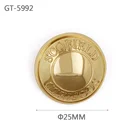 High quality alloy buttons for Abaya,Gold half ball metal embossed shank button for garments