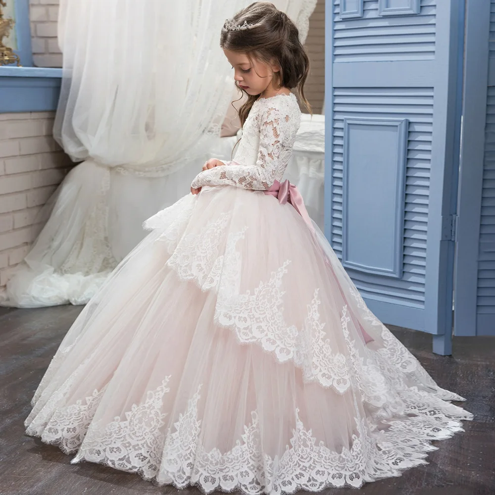 Hot sale evening dress princess wedding dress little girl flower children wedding gown, White
Hot sale evening dress princess wedding dress little girl flower children wedding gown, White