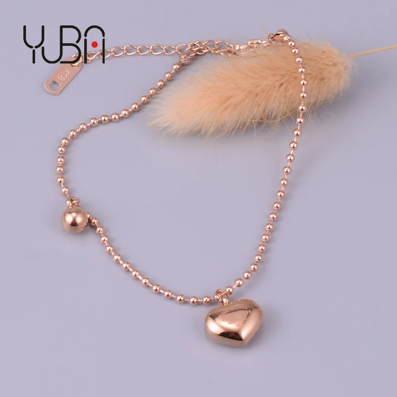 New Arrival Jewelry Rose Gold Plated Love Heart Charm Anklet Waterproof Stainless Steel Heart Anklet Bracelet Women Jewelry
New Arrival Jewelry Rose Gold Plated Love Heart Charm Anklet Waterproof Stainless Steel Heart Anklet Bracelet Women Jewelry
