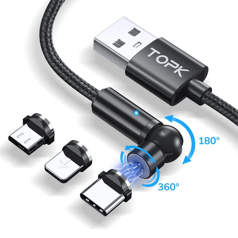 Free Shipping TOPK AM68 1M 3 In 1 Wholesale Cell Phone Magnetic 540 Degree Rotation USB Cable, Black/red/blue
Free Shipping TOPK AM68 1M 3 In 1 Wholesale Cell Phone Magnetic 540 Degree Rotation USB Cable, Black/red/blue