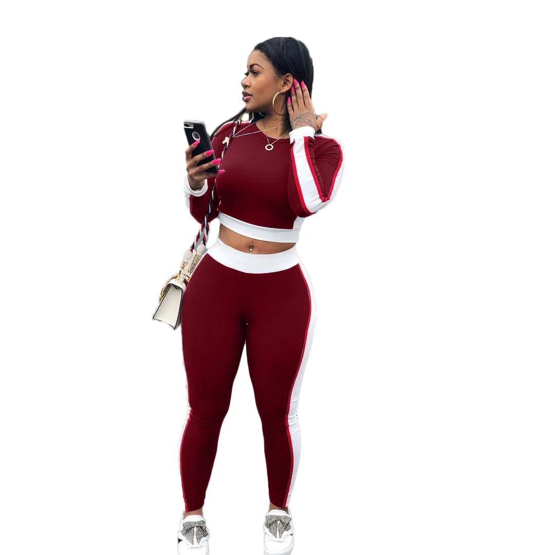 Autumn tracksuit tight track suit sport wear crop tops pants outfits bodycon 2 piece set women
Autumn tracksuit tight track suit sport wear crop tops pants outfits bodycon 2 piece set women