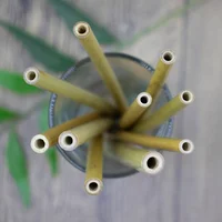 

Natural Drinking Biodegradable Straws Organic safest Reusable Bamboo Straws Bulk