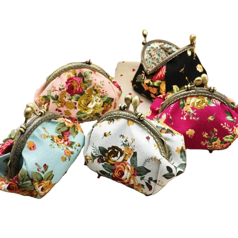 Canvas Fabric Creative Small Purse With Hasp Vintage Hand Cute Key Bag Flower Coin Purse for Women
Canvas Fabric Creative Small Purse With Hasp Vintage Hand Cute Key Bag Flower Coin Purse for Women