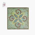 Wall Decorative Antique Burlap Jute Linen Print Paisley Pattern Design Arts Pictures